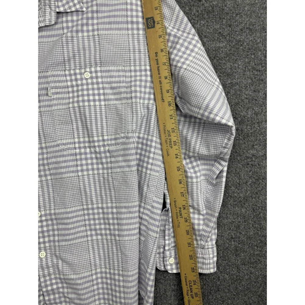 Levi's Silver Label‎ Shirt Mens Large Purple Check Long Sleeve Button Front